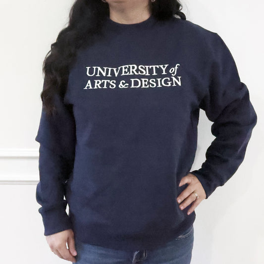 University of Arts & Design Embroidery Crew Sweatshirt - Navy