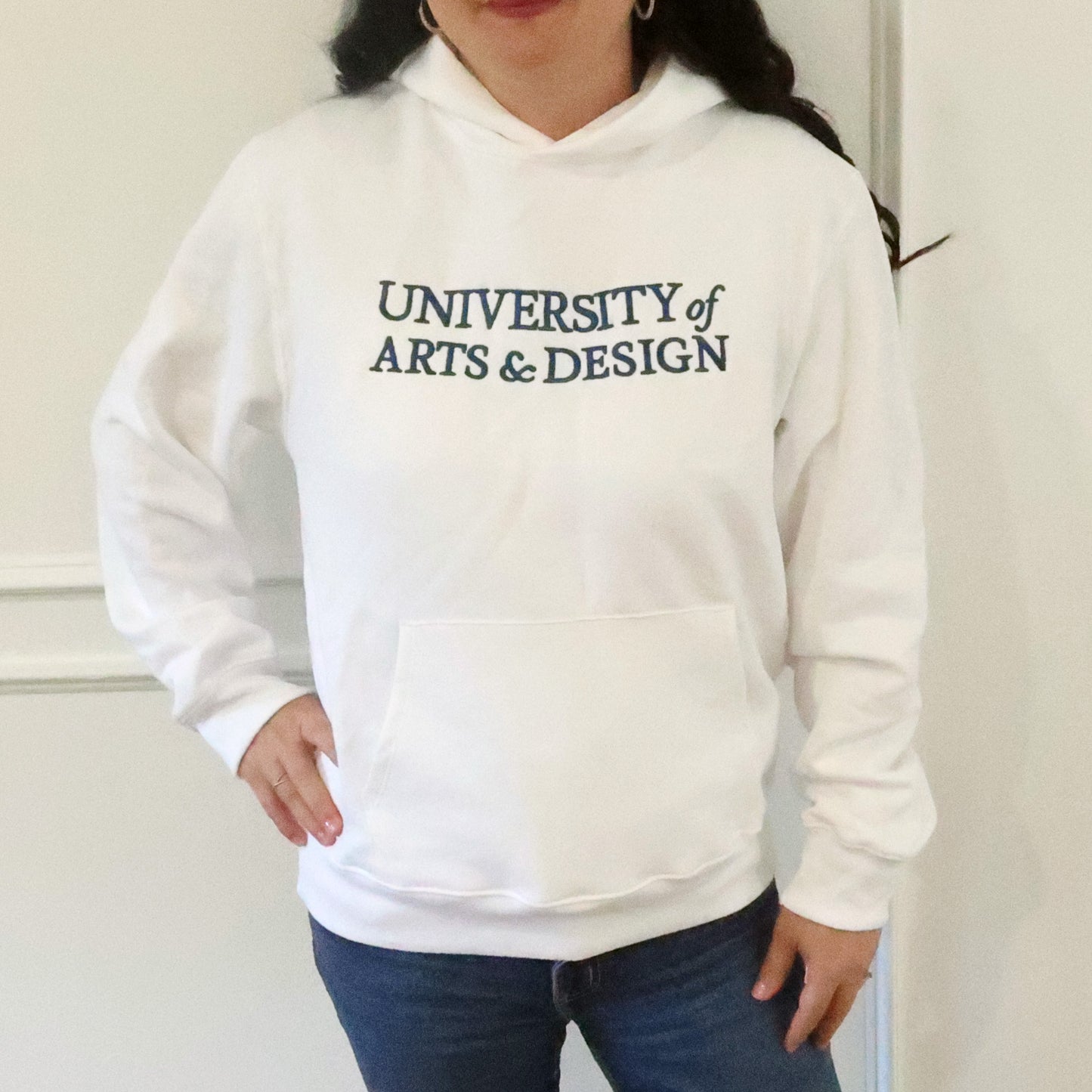 University of Arts & Design Embroidery Hoodie - White